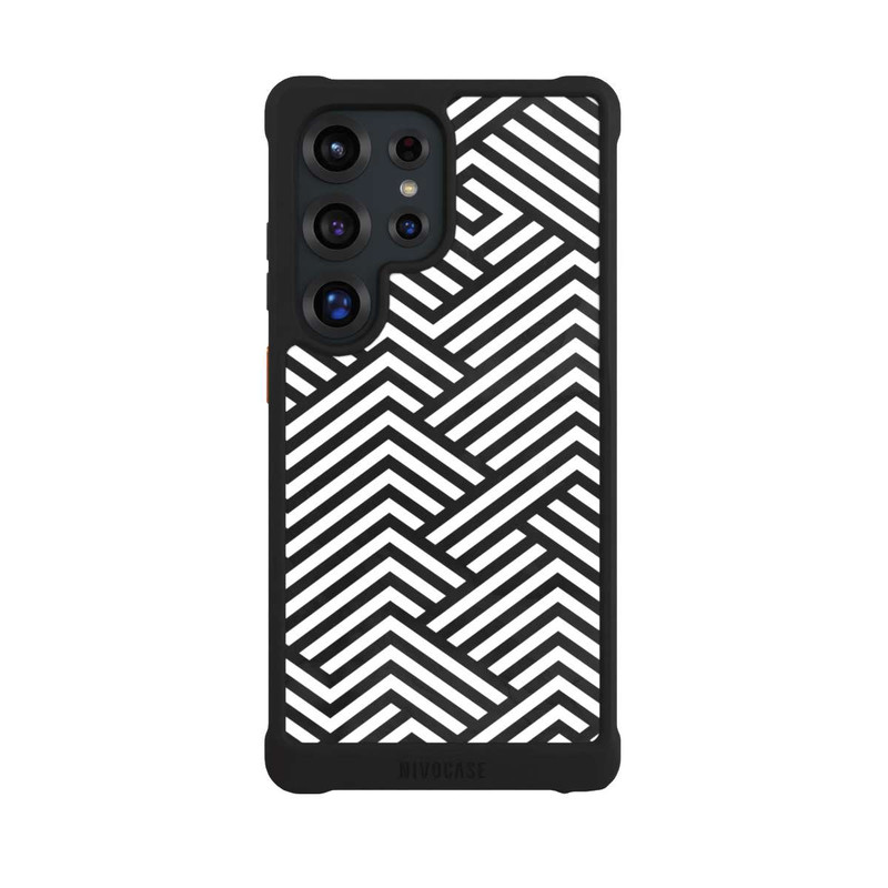 Galaxy S25 Ultra NIVOmax ZigZag noir et blanc