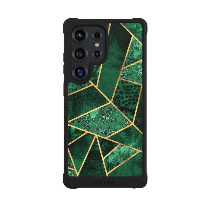 Galaxy S25 Ultra NIVOmax Tief Smaragdgrün Golddruck