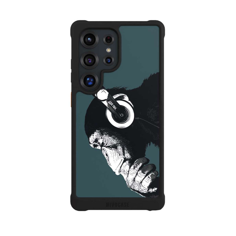 Galaxy S25 Ultra NIVOmax Denkender Affe Blau