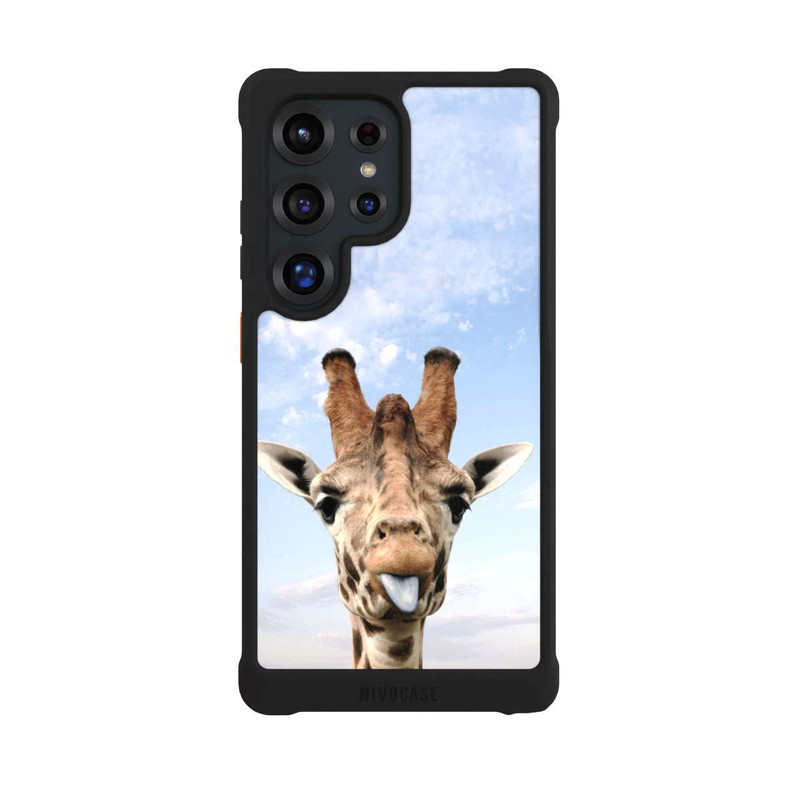 Galaxy S25 Ultra NIVOmax Giraffe auf der Straße
