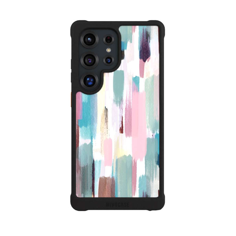 Galaxy S25 Ultra NIVOmax Abstrakte Pinselstriche in Pastelltönen