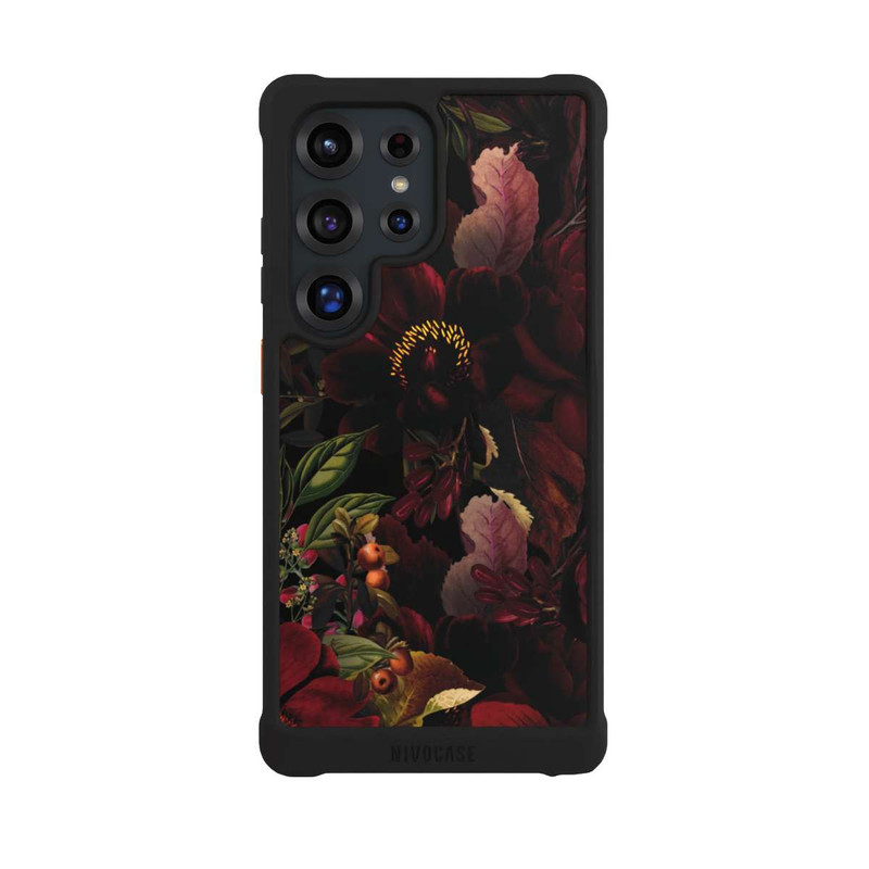 Galaxy S25 Ultra NIVOmax Dunkle Rote Vintage Barock Rosen
