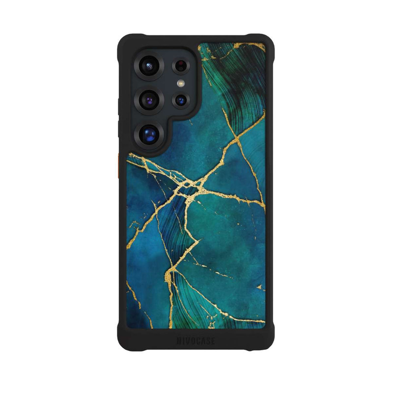 Galaxy S25 Ultra NIVOmax Mineralischer Glamourlook Blaugold