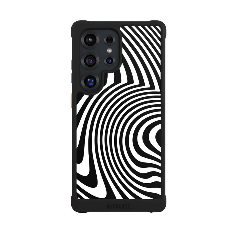 Galaxy S25 Ultra NIVOmax schwarz-weiße Wellen