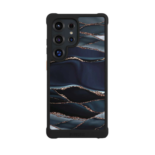 Samsung Galaxy S25 Ultra NIVOmax Dunkelgraue Streifen goldener Look