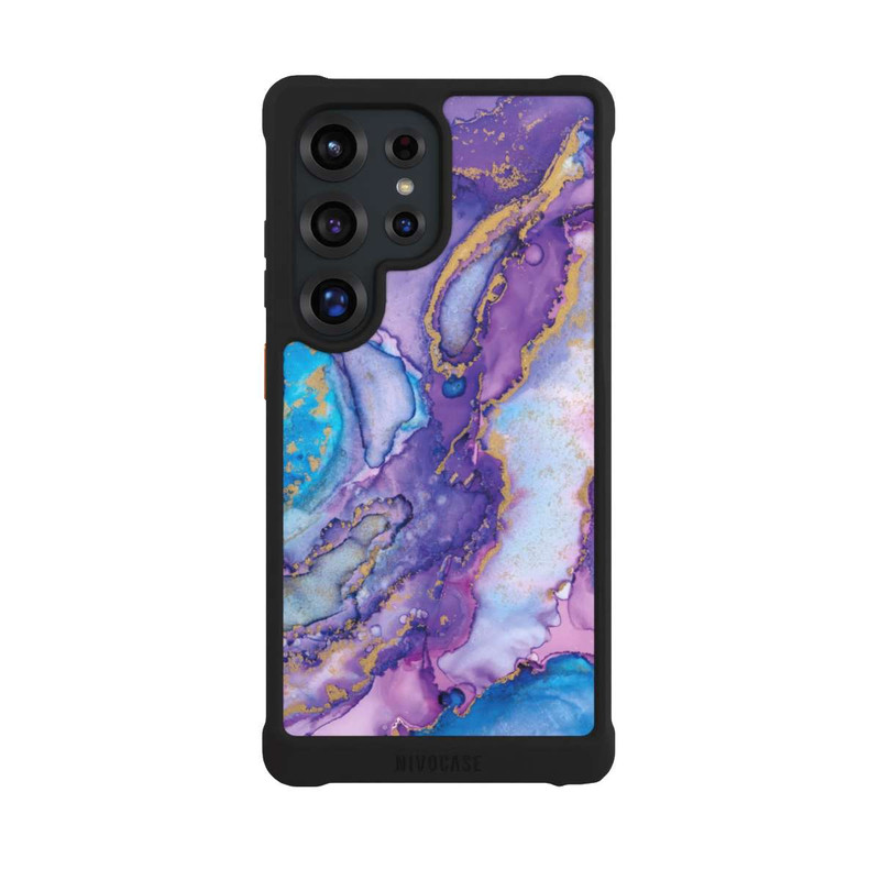 Galaxy S25 Ultra NIVOmax Strudel lila und blau