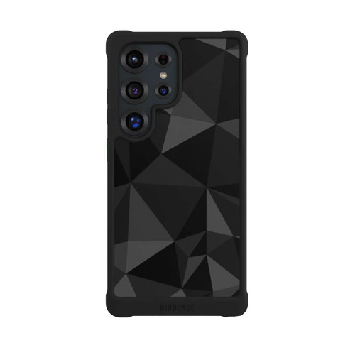 Samsung Galaxy S25 Ultra NIVOmax Polygonmuster schwarz