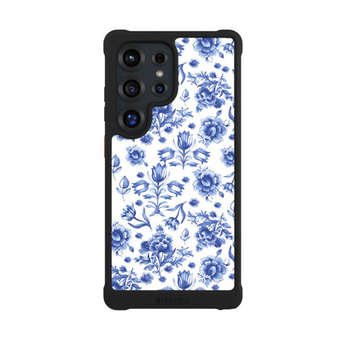 Samsung Galaxy S25 Ultra NIVOmax Blue Flower Pattern - Delft (NL)