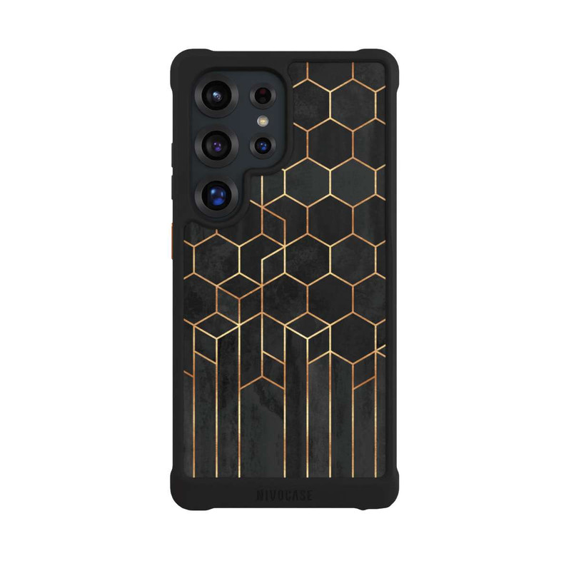 Galaxy S25 Ultra NIVOmax Schwarze Sechsecke
