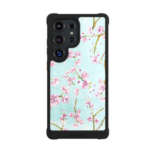 Samsung Galaxy S25 Ultra NIVOmax Cherry Blossom Twigs Pattern Light Blue