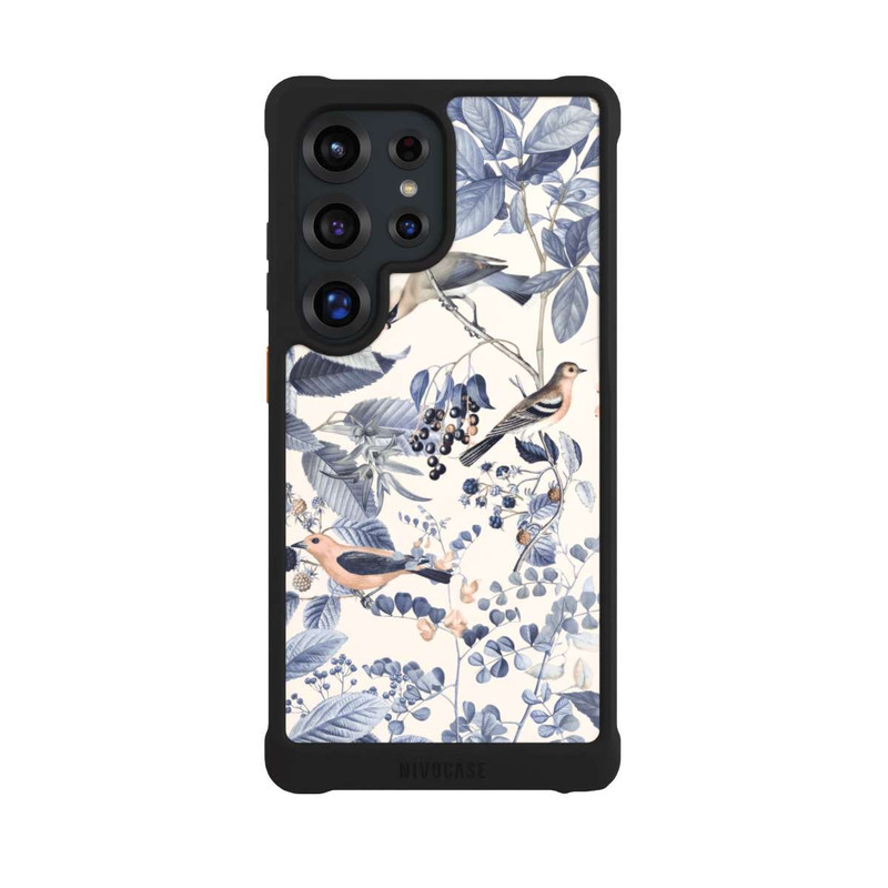 Galaxy S25 Ultra NIVOmax Oiseaux Et Baies en Beige