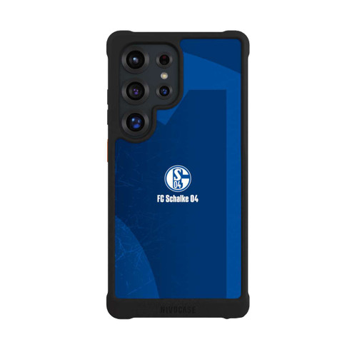 Samsung Galaxy S25 Ultra NIVOmax Schalke 04 Blauer Hintergrund Mit Logo