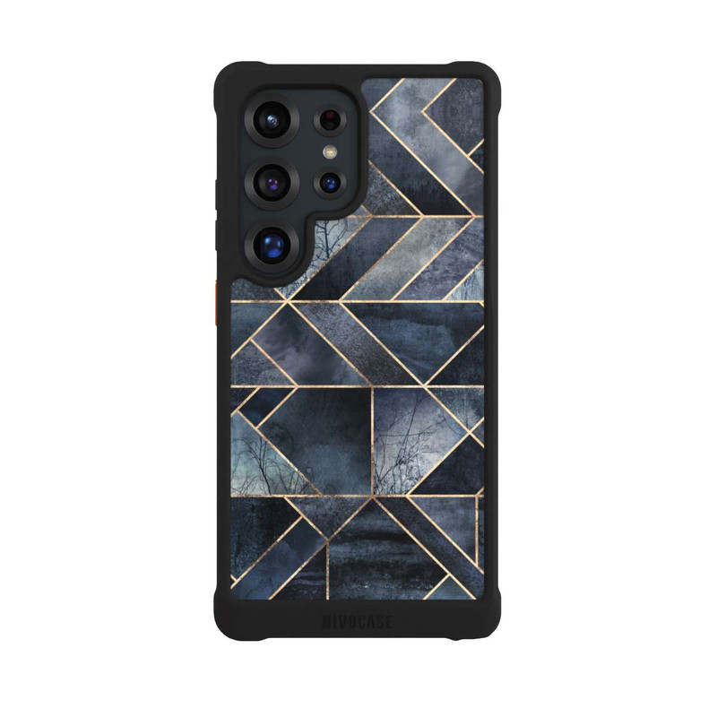 Galaxy S25 Ultra NIVOmax Abstraktes Natur-Dunkelblau