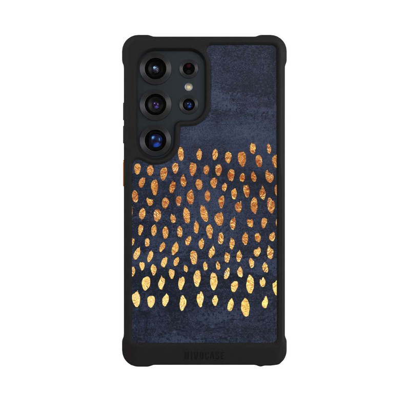 Galaxy S25 Ultra NIVOmax Muster Gold und Marine