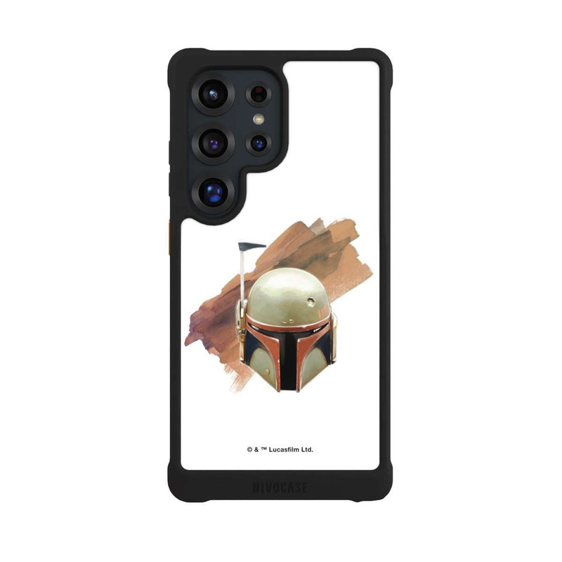 Galaxy S25 Ultra NIVOmax Boba Fett Helm Weiß
