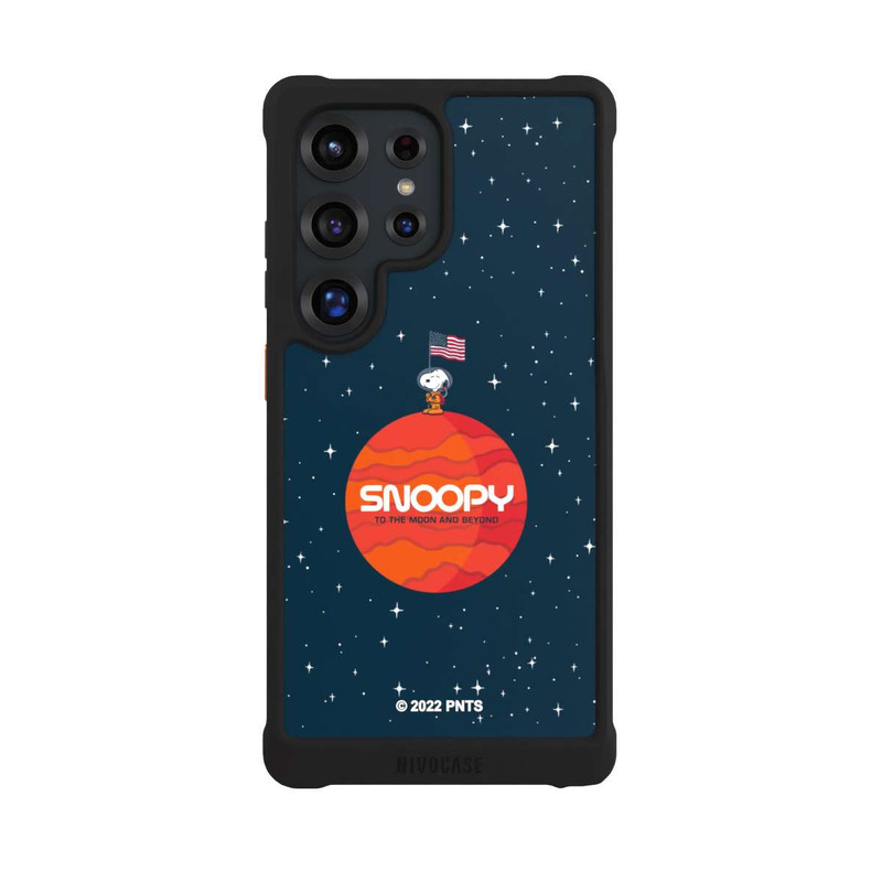 Galaxy S25 Ultra NIVOmax Snoopy Weltraumreisender Orange