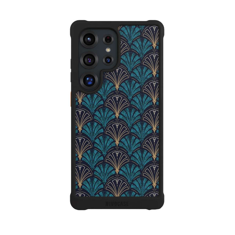 Galaxy S25 Ultra NIVOmax Art Deco Aquamarin Gold