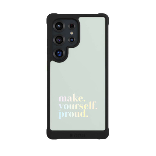 Samsung Galaxy S25 Ultra NIVOmax Make Yourself Proud Zitat-Minze und Farbverlauf