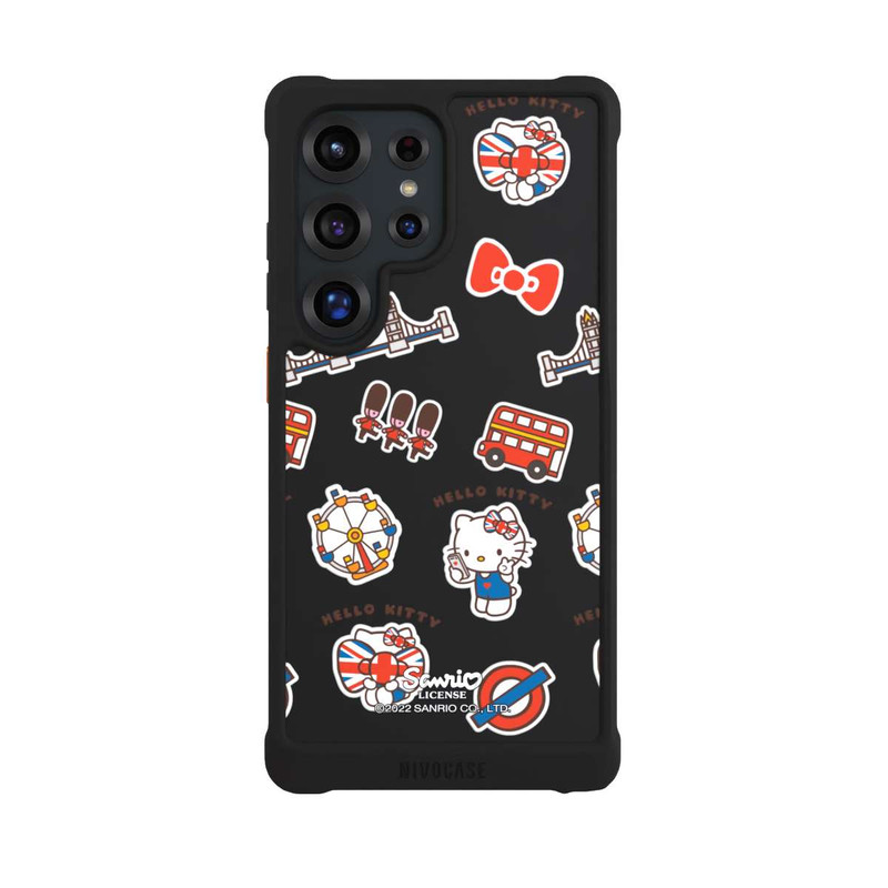 Galaxy S25 Ultra NIVOmax Hello Kitty Londoner Abzeichen Transparent