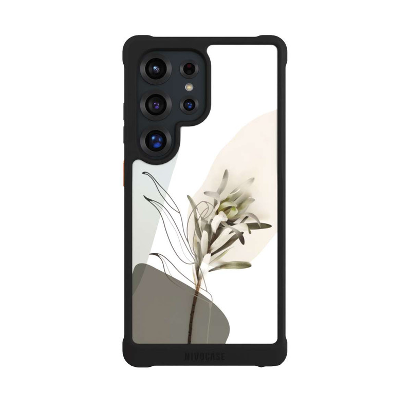 Galaxy S25 Ultra NIVOmax Boho Line Art Olivgrün