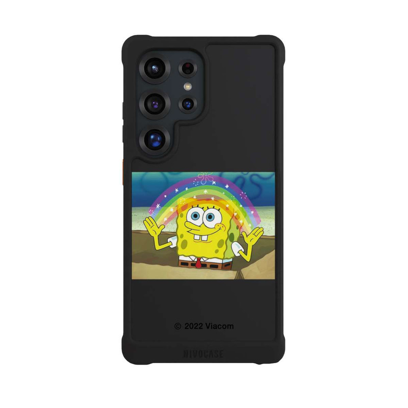 Galaxy S25 Ultra NIVOmax Spongebob - Regenbogen Meme transparent