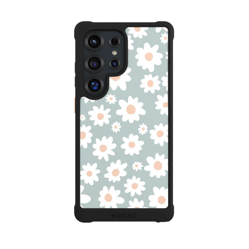 Galaxy S25 Ultra NIVOmax Daisy Flower Seamless Pattern Green