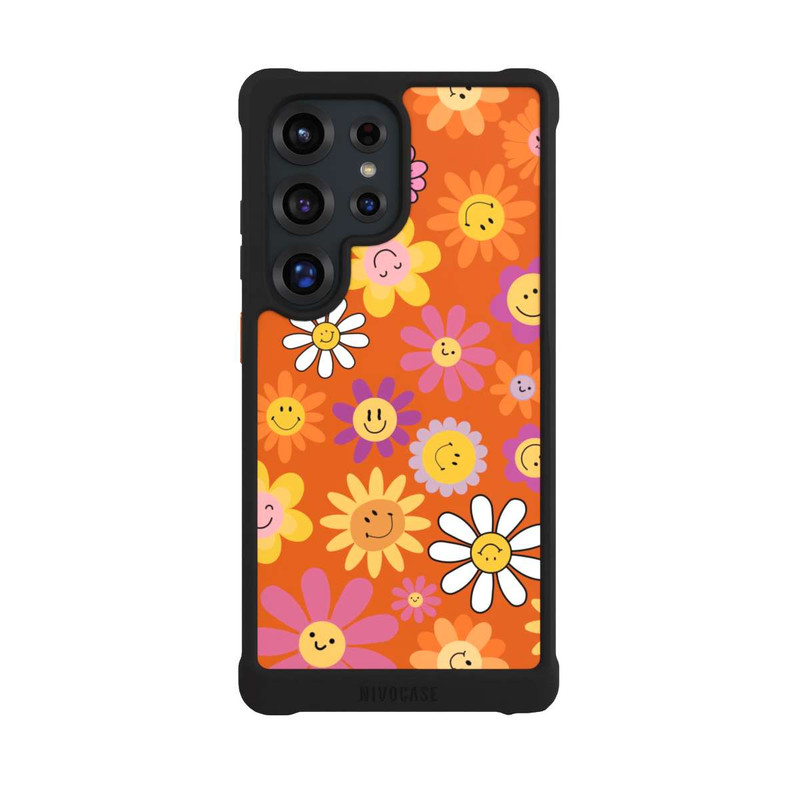 Galaxy S25 Ultra NIVOmax Smiles Orange Flowers