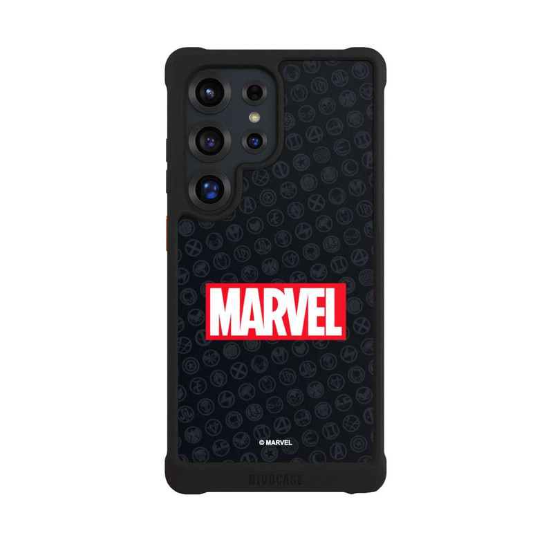 Galaxy S25 Ultra NIVOmax Marvel Logo Black Red 