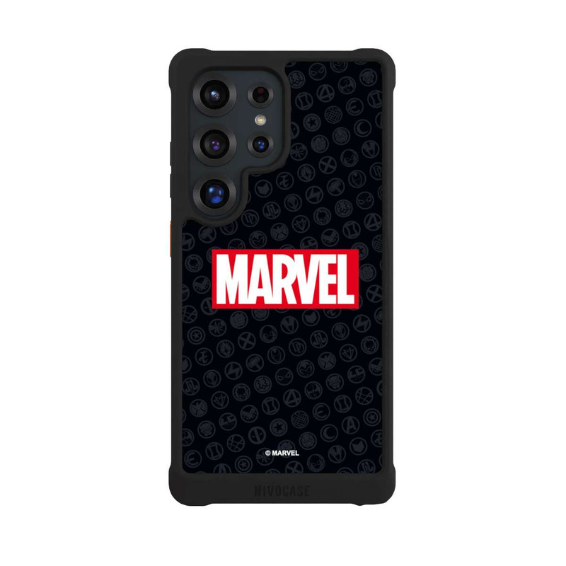 Galaxy S25 Ultra NIVOmax Marvel Logo Noir Rouge