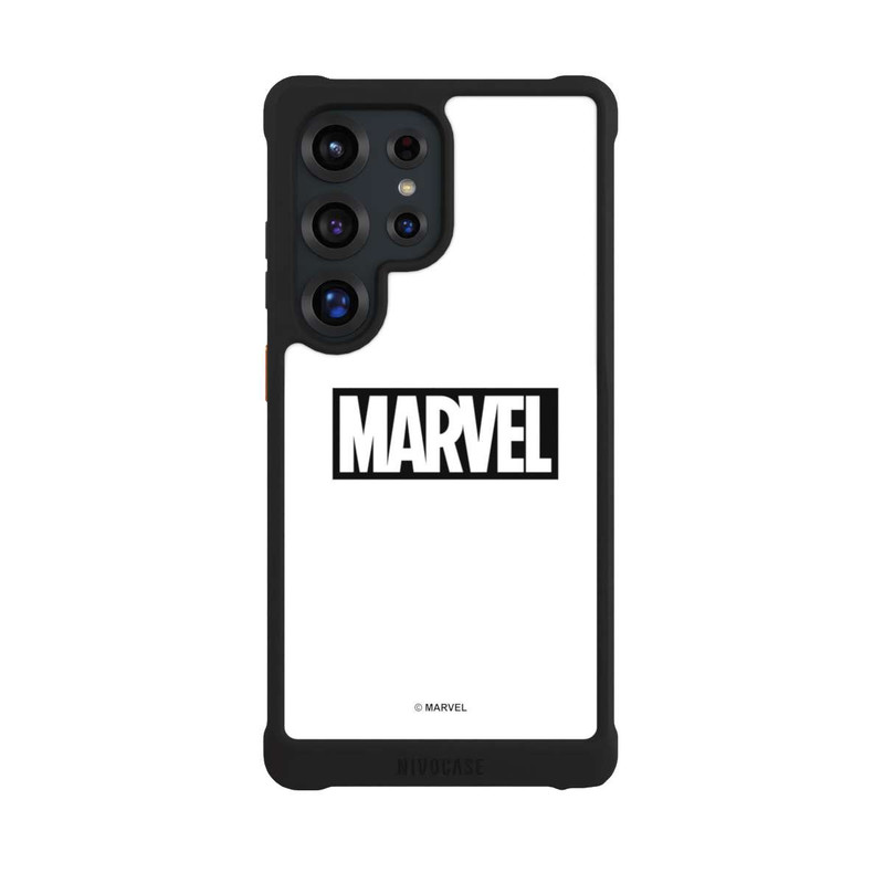 Galaxy S25 Ultra NIVOmax Marvel Logo White