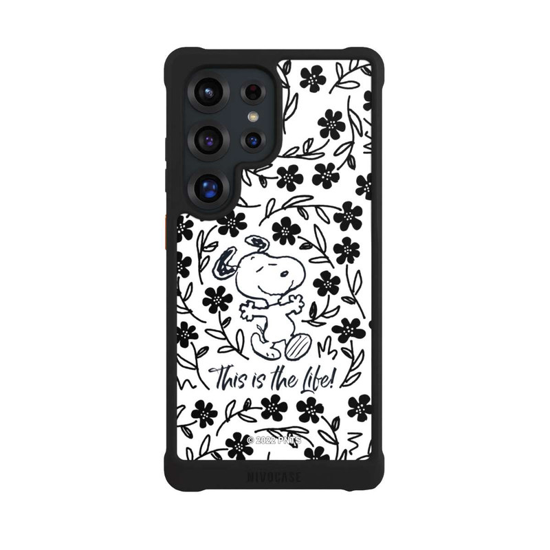 Galaxy S25 Ultra NIVOmax Snoopy This Is The Life Noir & Blanc