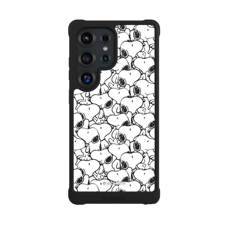 Galaxy S25 Ultra NIVOmax Snoopy Pattern Noir & Blanc