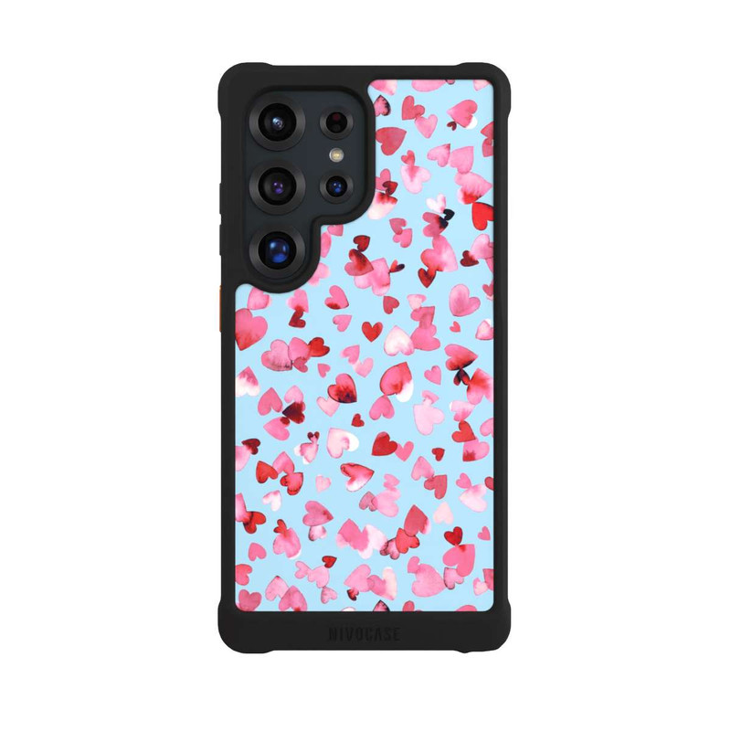 Galaxy S25 Ultra NIVOmax Valentinstagsherzen in rosa blau