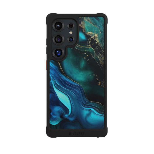 Samsung Galaxy S25 Ultra NIVOmax Encre bleue et dorée avec IA
