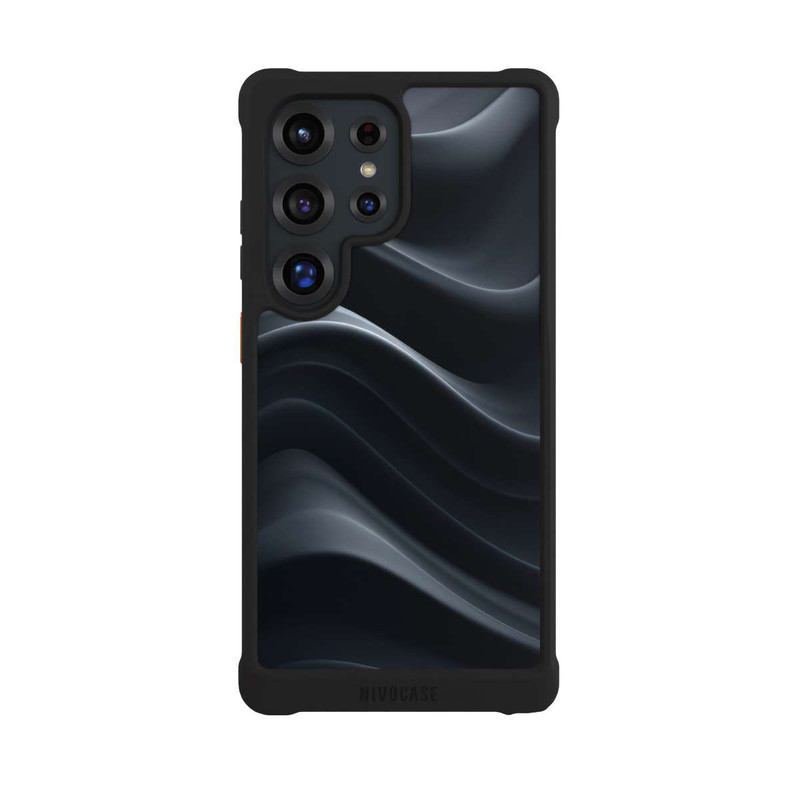 Galaxy S25 Ultra NIVOmax Black Waves Texture