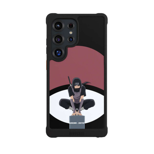 Samsung Galaxy S25 Ultra NIVOmax Itachi Uchiha Symbol Schwarzer Hintergrund