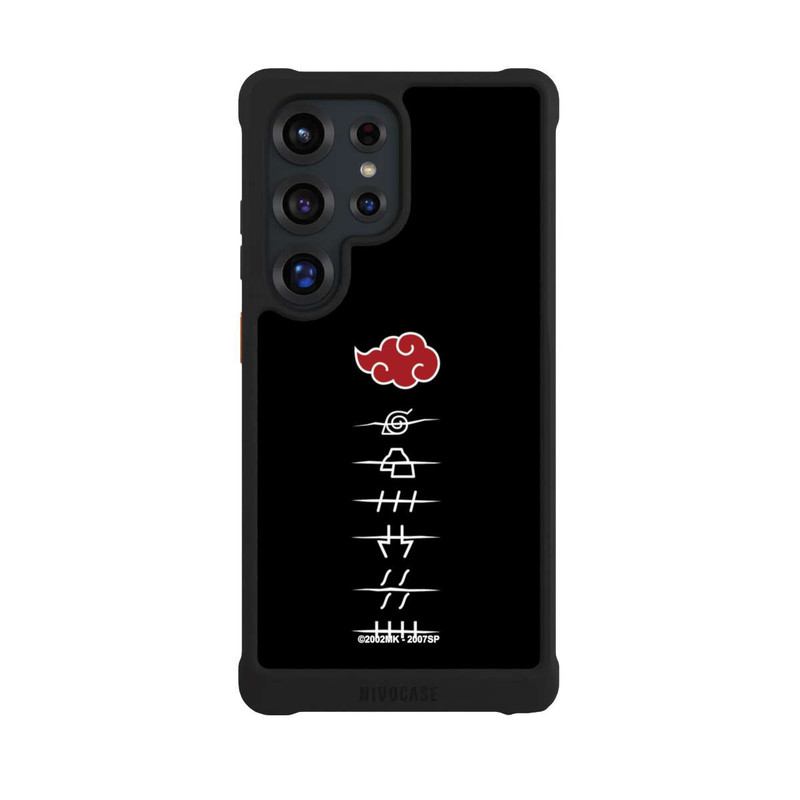 Galaxy S25 Ultra NIVOmax Symboles des membres de l'Akatsuki noirs