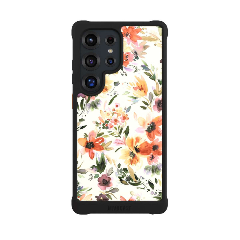Galaxy S25 Ultra NIVOmax Summer Artistic Flowers Ivory