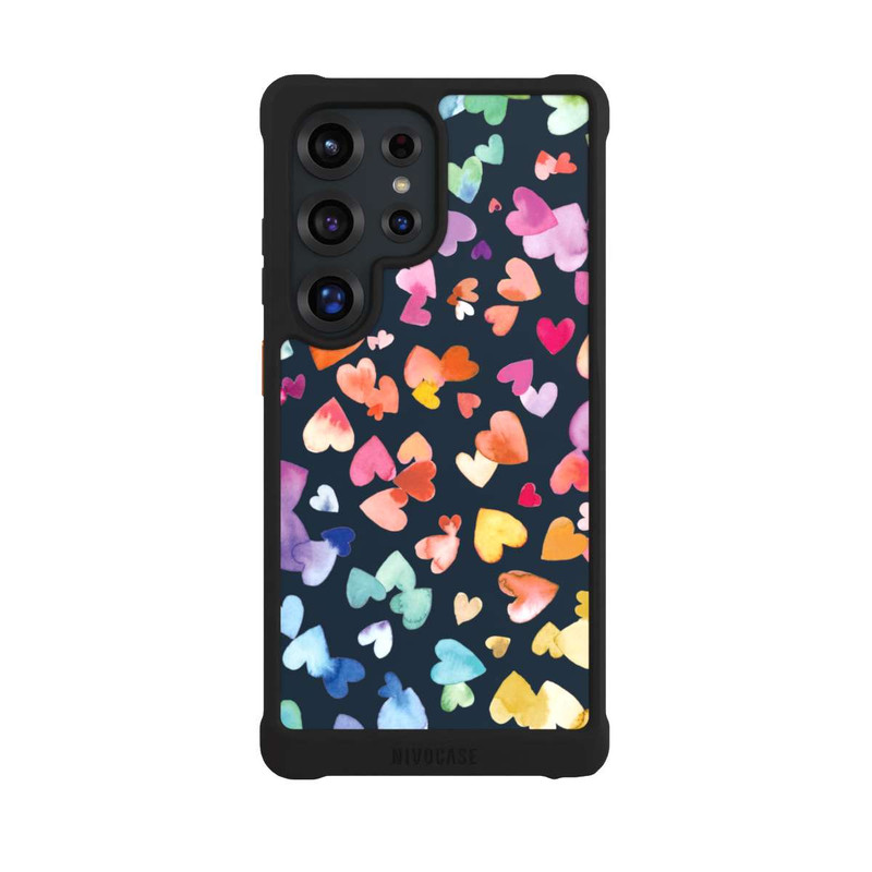 Galaxy S25 Ultra NIVOmax Coeurs de la Saint-Valentin noirs