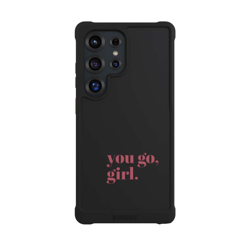 Galaxy S25 Ultra NIVOmax You Go Girl Rosa Transparent