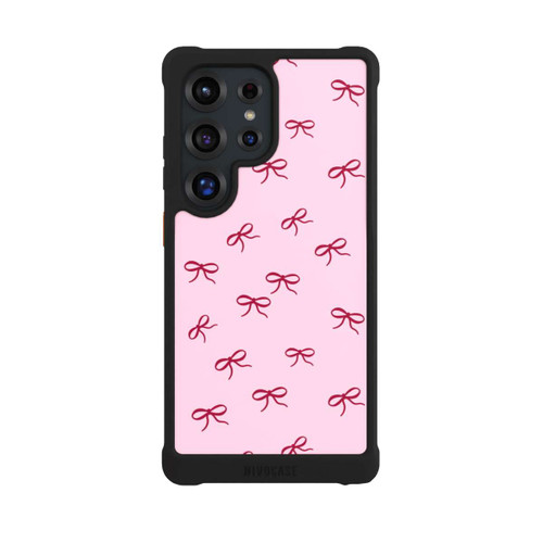 Samsung Galaxy S25 Ultra NIVOmax Schleifen Pattern Rot Pink