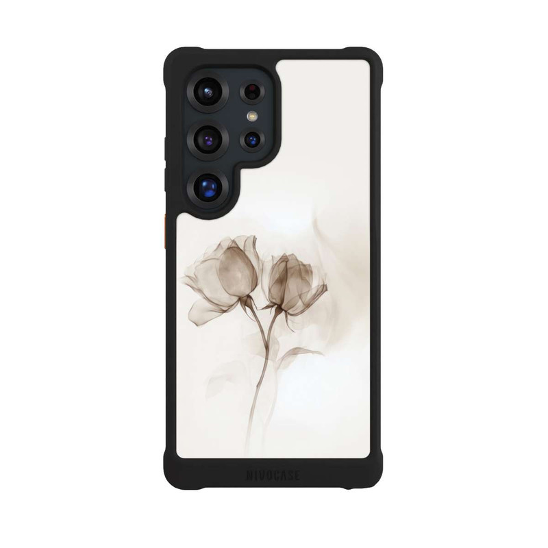 Galaxy S25 Ultra NIVOmax Braune Rose Blume Nebel