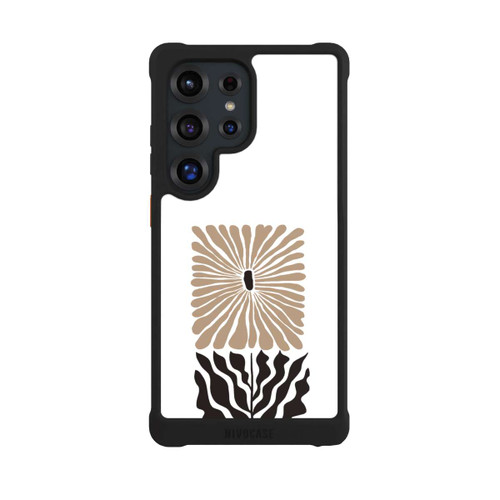 Samsung Galaxy S25 Ultra NIVOmax Eckige Blume Dunkelbraun