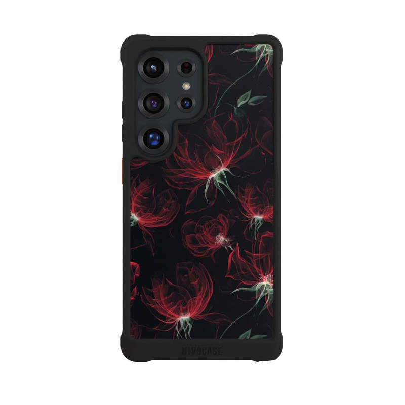 Galaxy S25 Ultra NIVOmax Tapete mit roten Blumen