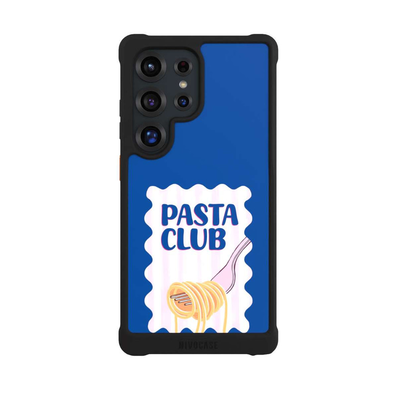 Galaxy S25 Ultra NIVOmax Pasta Club in Blue and Pink
