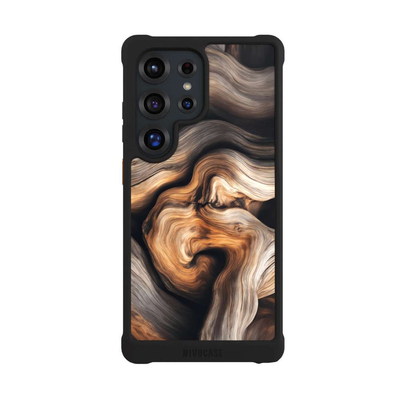 Galaxy S25 Ultra NIVOmax Rustic Wood avec IA