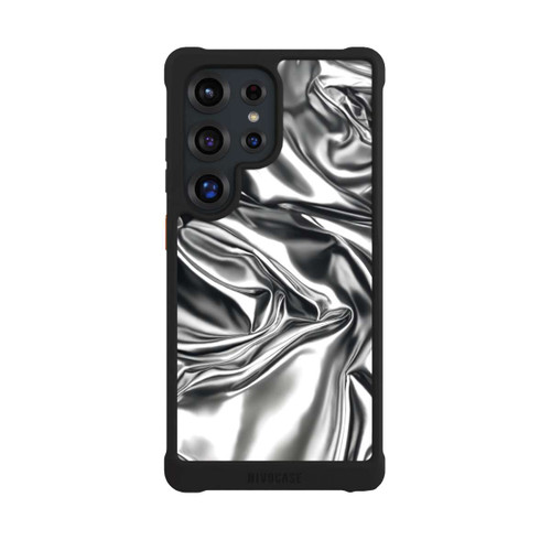 Samsung Galaxy S25 Ultra NIVOmax Glänzeder Chrome Silber Stoff mit KI