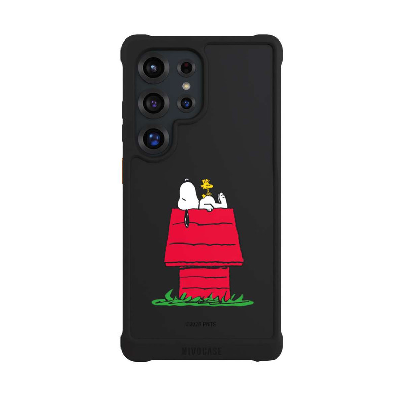 Galaxy S25 Ultra NIVOmax Snoopy and Woodstock Classic transparent