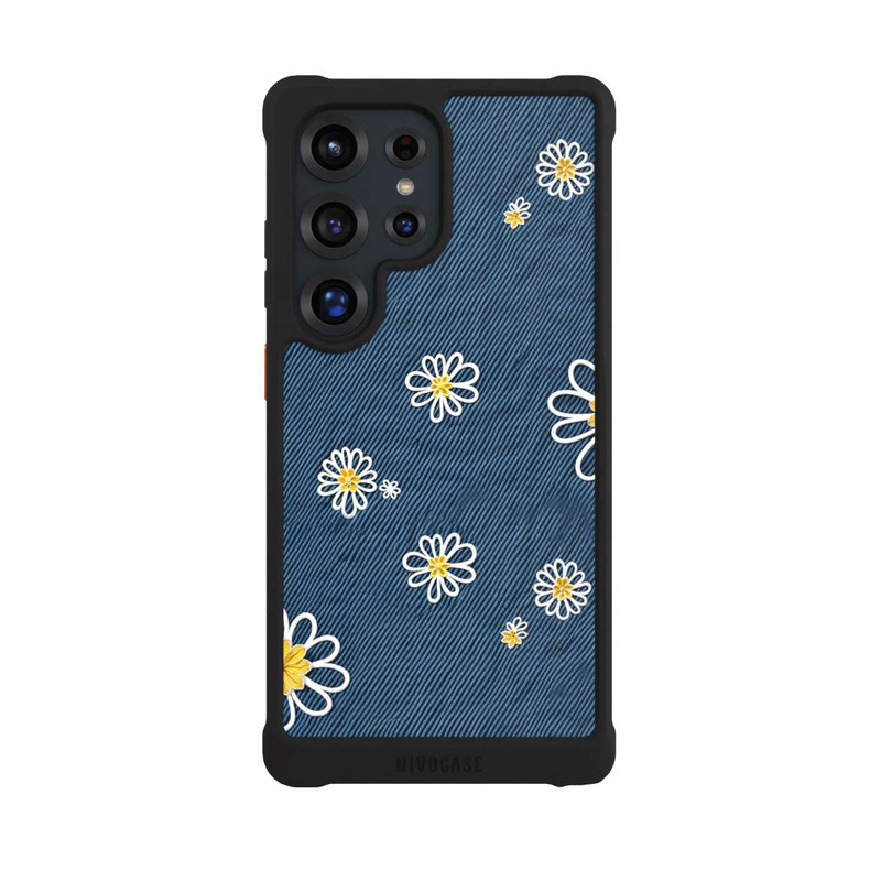 Galaxy S25 Ultra NIVOmax Jeans Flowers Pattern with AI