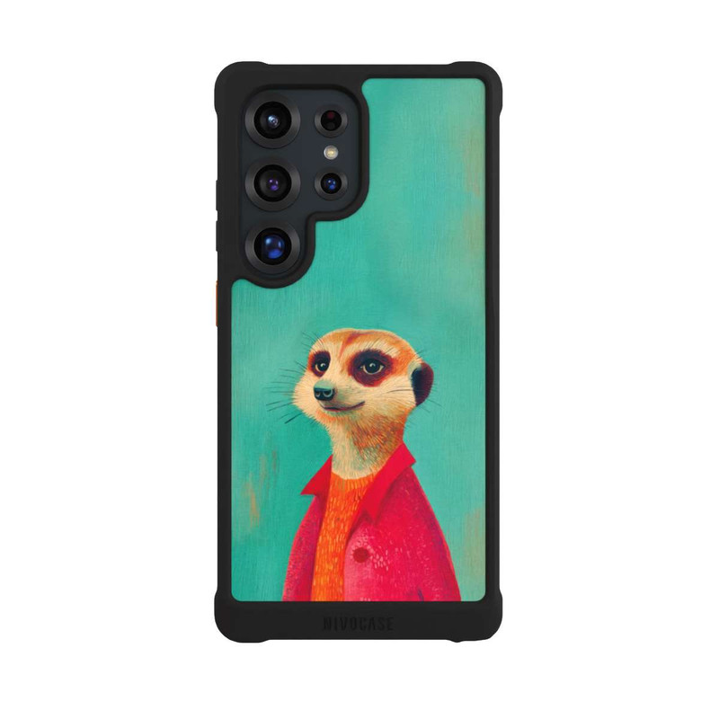 Galaxy S25 Ultra NIVOmax Meerkat Green Illustration